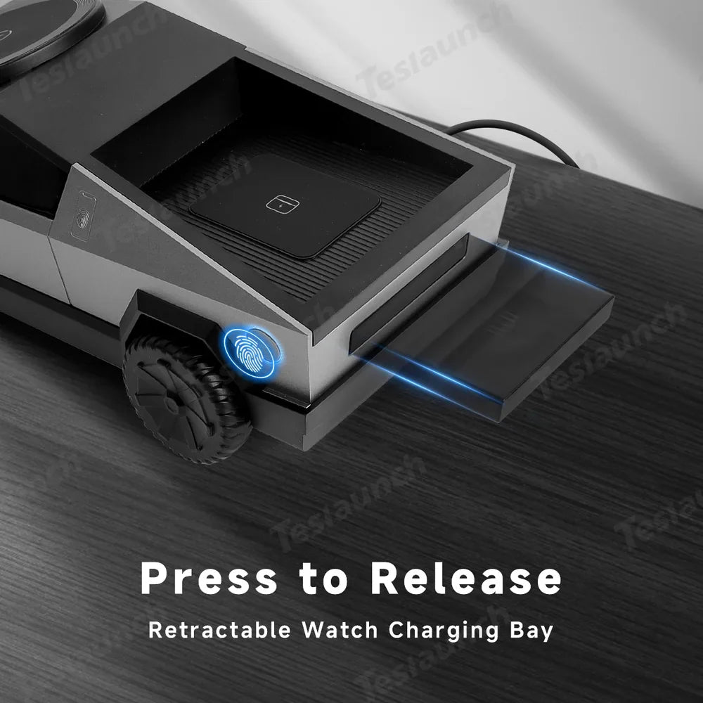 3-in-1 Car Wireless Charger with Phone Stand - Convenient and Versatile Charging Solution - Evooor