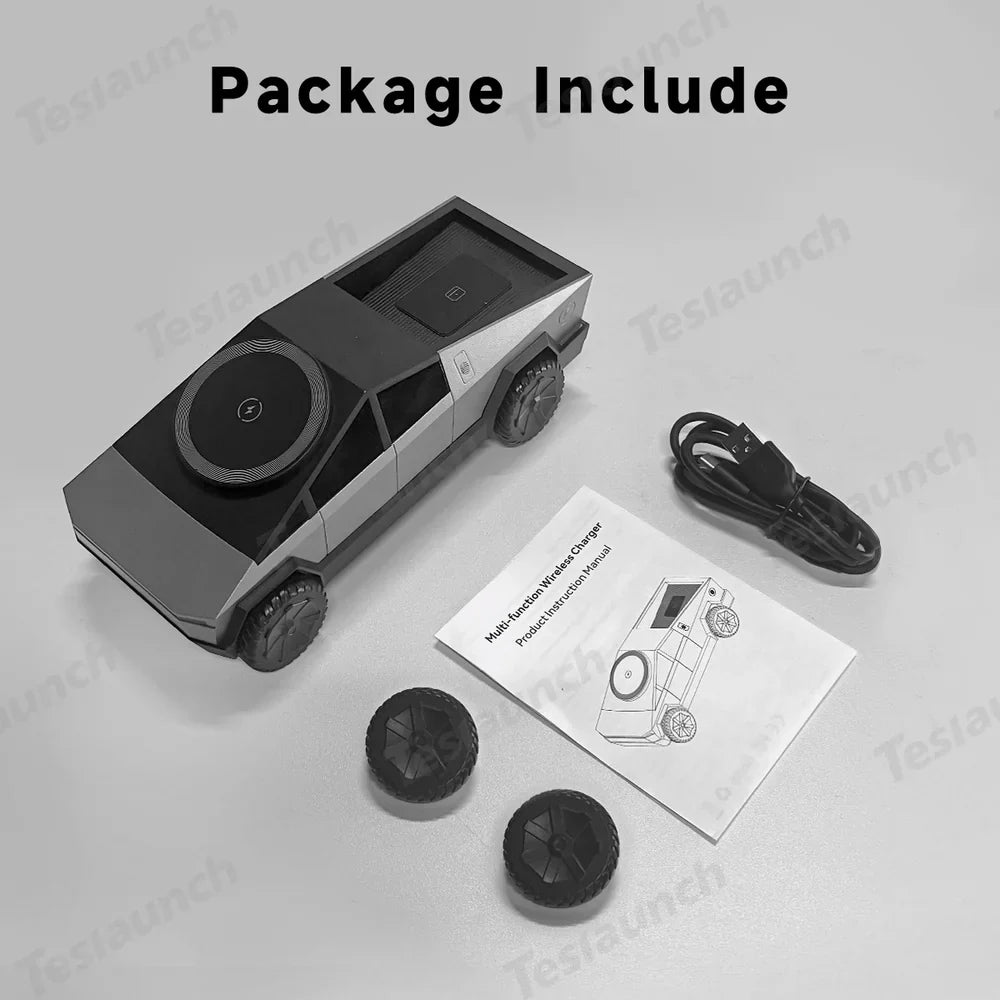 Wireless Charging Station with Cybertruck Design for Universal Vehicle Use - Evooor