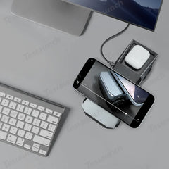 3-in-1 Car Wireless Charger with Phone Stand - Convenient and Versatile Charging Solution - Evooor