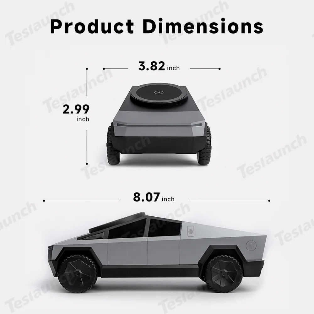 Wireless Charging Station with Cybertruck Design for Universal Vehicle Use - Evooor