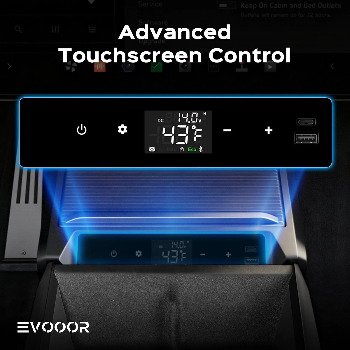 Cybertruck Center Console Floor Refrigerator-EVOOOR Cyberfreezer