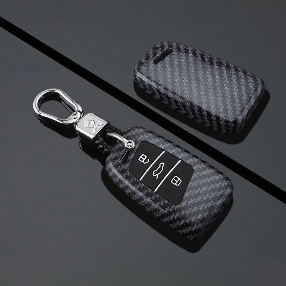 ABS Carbon Fiber Texture Car Key Case Cover For VW ID.3 2025 - Evooor