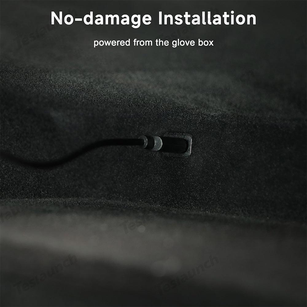 Interior LED Ambient Lights with App Control for Tesla 2024+ Model 3 Highland – Dashboard & Wireless Charging Frame - Evooor