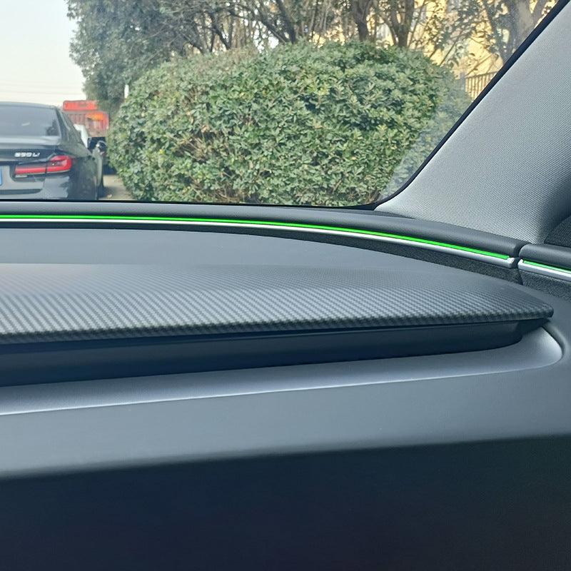 2024 Tesla Model 3 Highland Dashboard Cap Cover (Carbon Fiber Pattern ABS) - Evooor