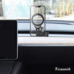 Tesla Model 3/Y Magnéitesch Handyhalterung fir den Dashboard mat Magsafe Technologie fir e sécheren Halt