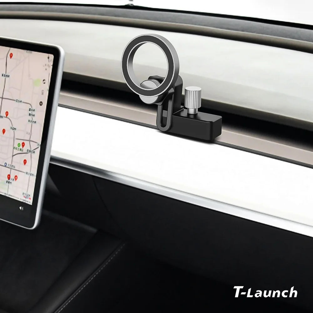 Tesla Model 3/Y Magnéitesch Handyhalterung fir den Dashboard mat Magsafe Technologie fir e sécheren Halt