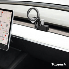 Tesla Model 3/Y Magnéitesch Handyhalterung fir den Dashboard mat Magsafe Technologie fir e sécheren Halt