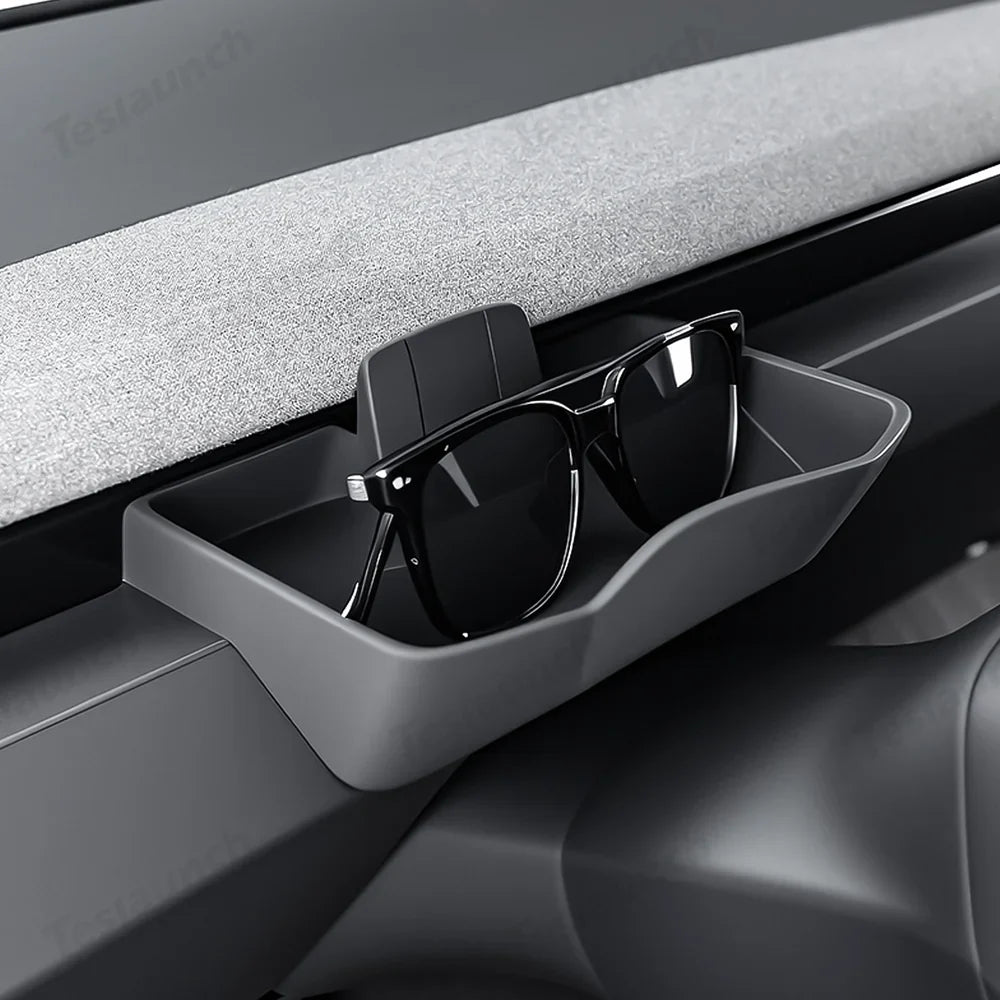 Tesla Model Y/Model 3 Organizer Tray Console Storage Box for Dashboard - Versatile Multi-Functional Holder for Accessories - Evooor