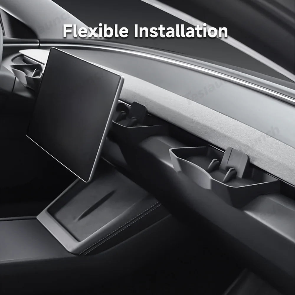 Tesla Model Y/Model 3 Organizer Tray Console Storage Box for Dashboard - Versatile Multi-Functional Holder for Accessories - Evooor