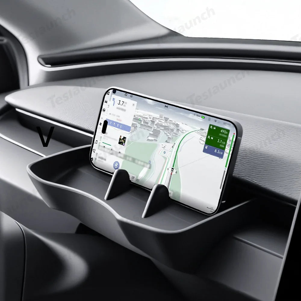 Tesla Model Y/Model 3 Organizer Tray Console Storage Box for Dashboard - Versatile Multi-Functional Holder for Accessories - Evooor
