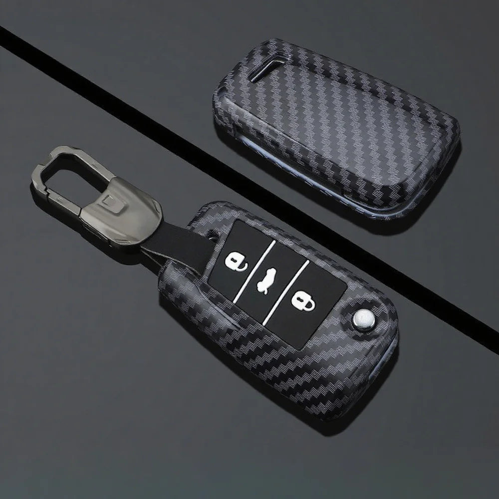 ABS Carbon Fiber Texture Car Key Case Cover For VW ID.3 2025 - Evooor