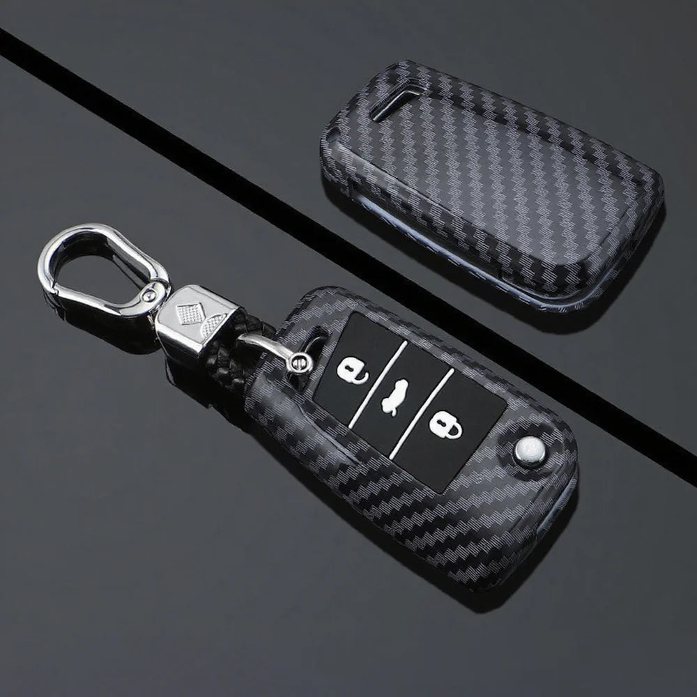 ABS Carbon Fiber Texture Car Key Case Cover For VW ID.3 2025 - Evooor