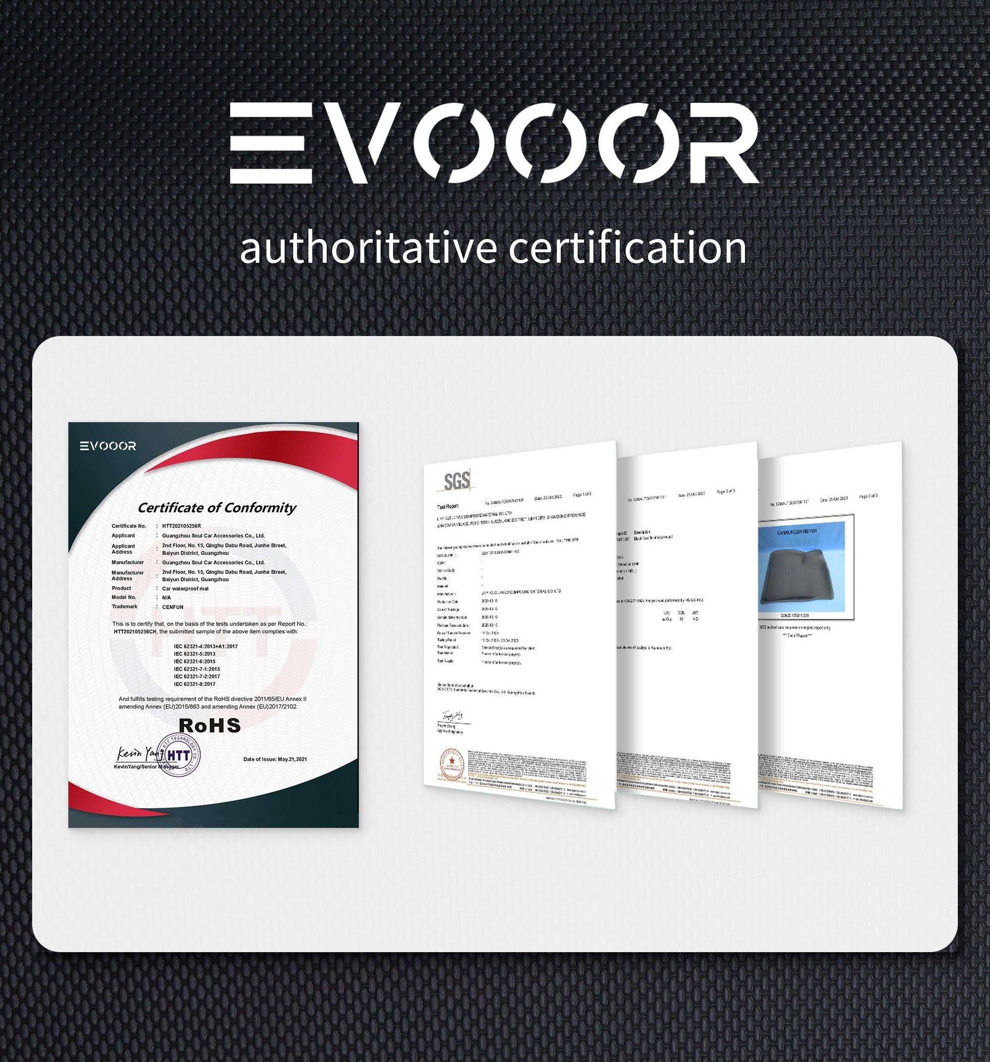 All Weather TPE Floor Mats Cargo Liners Set for Cybertruck - Evooor