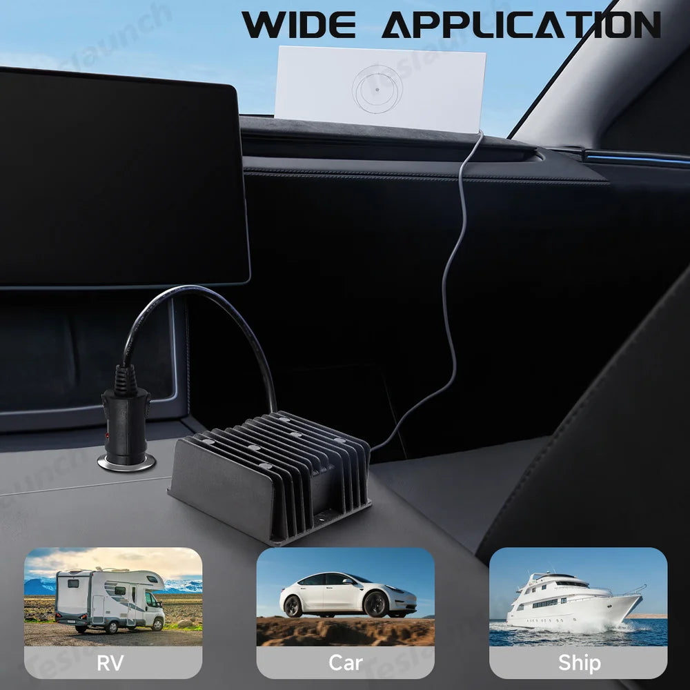 High-Power Car Charger Adapter with DC Plug - Compatible with Starlink Gen 3, 12V/24V to 57V - Evooor