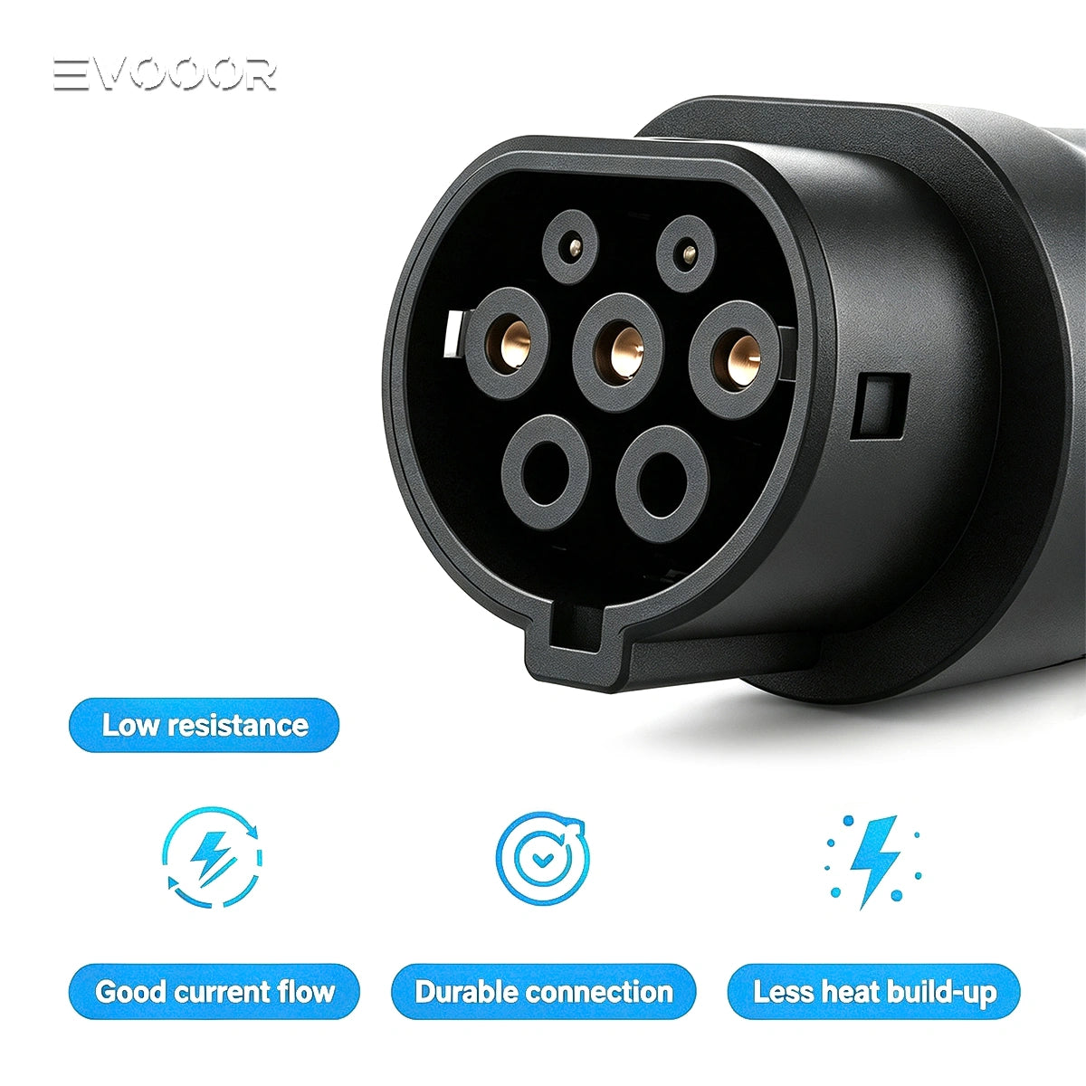 Ladekabeladapter for Type 2 til Type 1-tilkobling