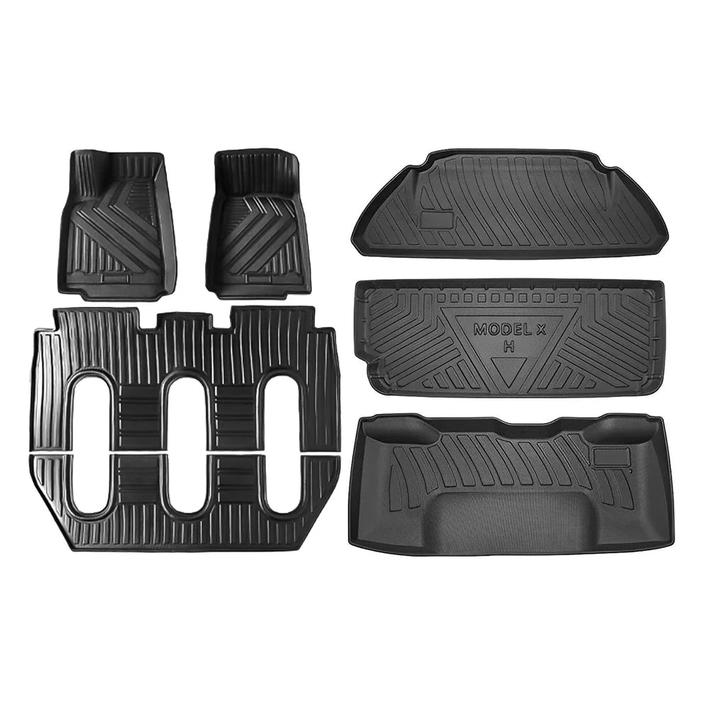 Tesla Model X Floor Mats Trunk Mat Cargo Liner for All Weather (2015-2020)