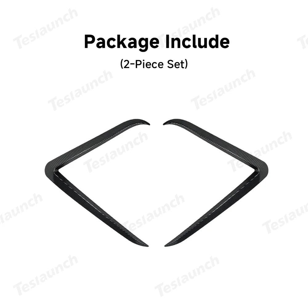 Aerodynamic Front Bumper Canard Trim Set for Tesla Model Y Juniper 2025+ - Evooor