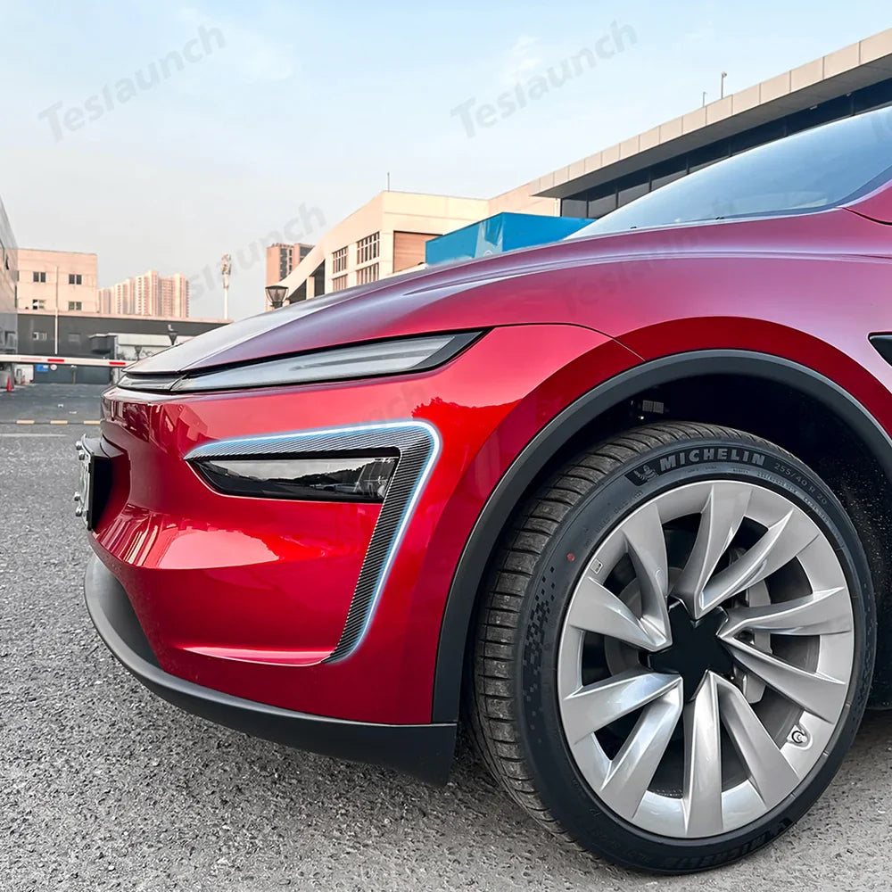 Aerodynamic Front Bumper Canard Trim Set for Tesla Model Y Juniper 2025+ - Evooor