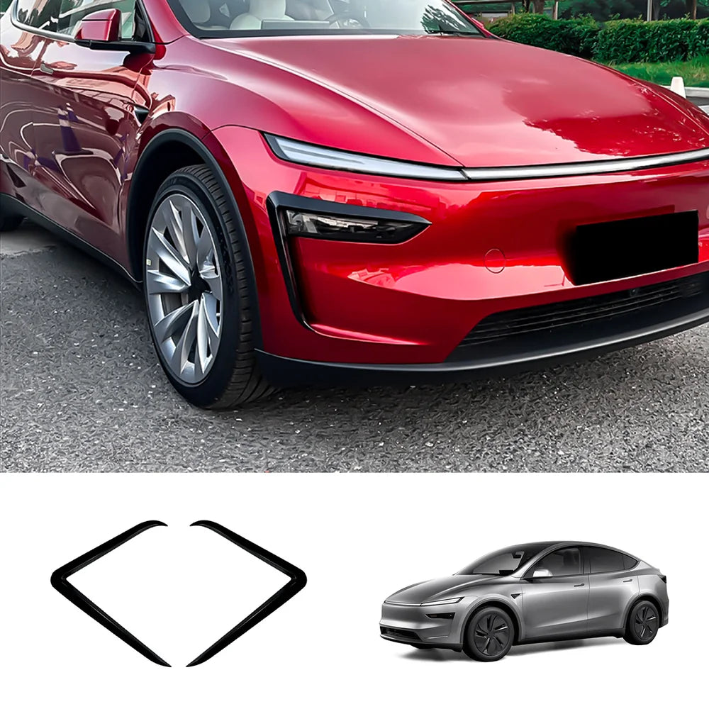 Aerodynamic Front Bumper Canard Trim Set for Tesla Model Y Juniper 2025+ - Evooor