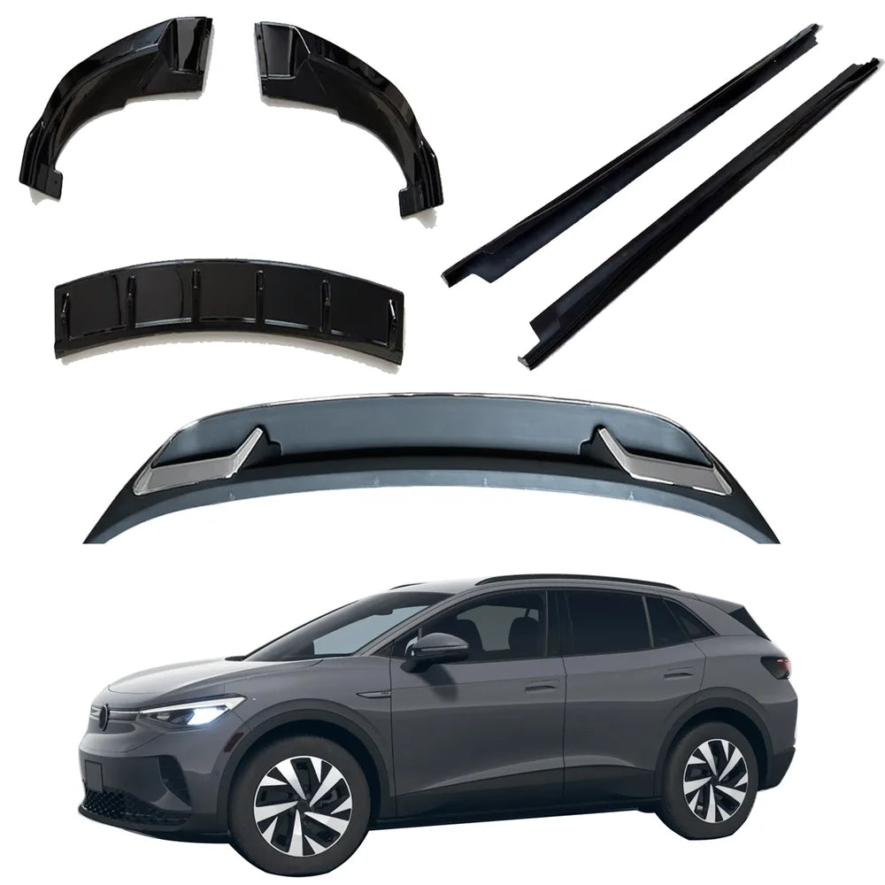 ABS Front Bumper Lip For VW ID.4 2021–2024 – Evooor ABS Front Bumper Lip For VW ID.4 2021–2024 – Evooor