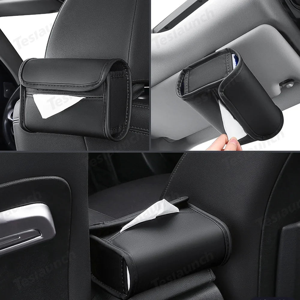 Convenient Universal Car Tissue Holder for Easy Access While Driving - Evooor