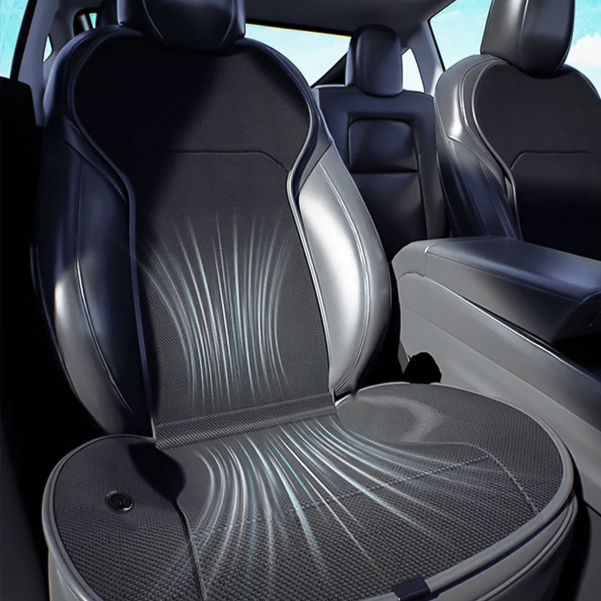 Cuscino per sedile in seta ghiacciata traspirante con tecnologia di raffreddamento per Tesla Model 3/Y