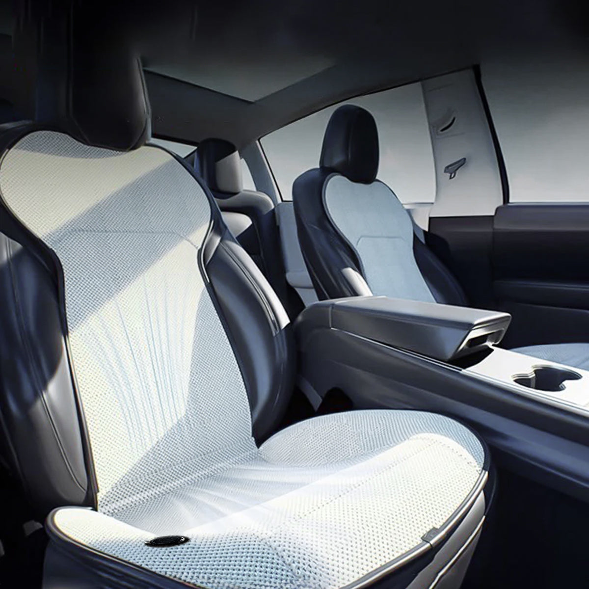 Cuscino per sedile in seta ghiacciata traspirante con tecnologia di raffreddamento per Tesla Model 3/Y