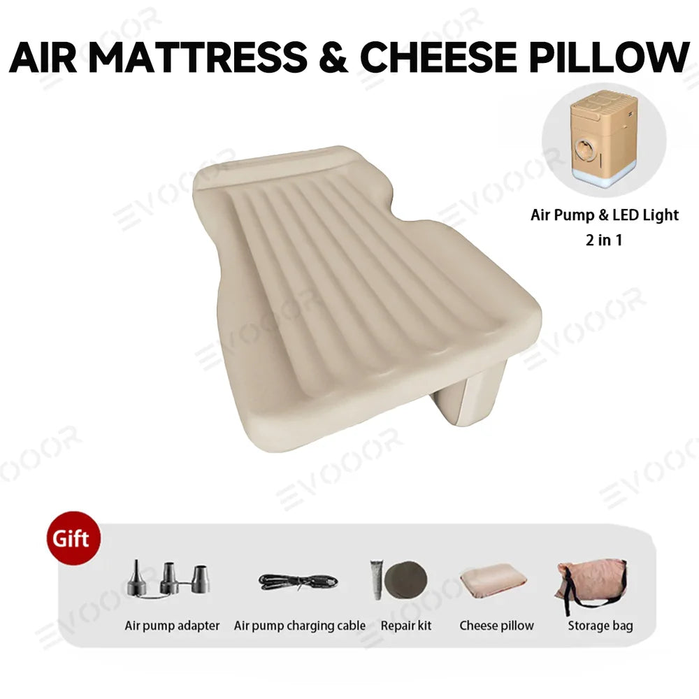 High-Quality Inflatable Car Mattress for Tesla Model 3/Y/S/X - Comfortable Travel Sleep Solution