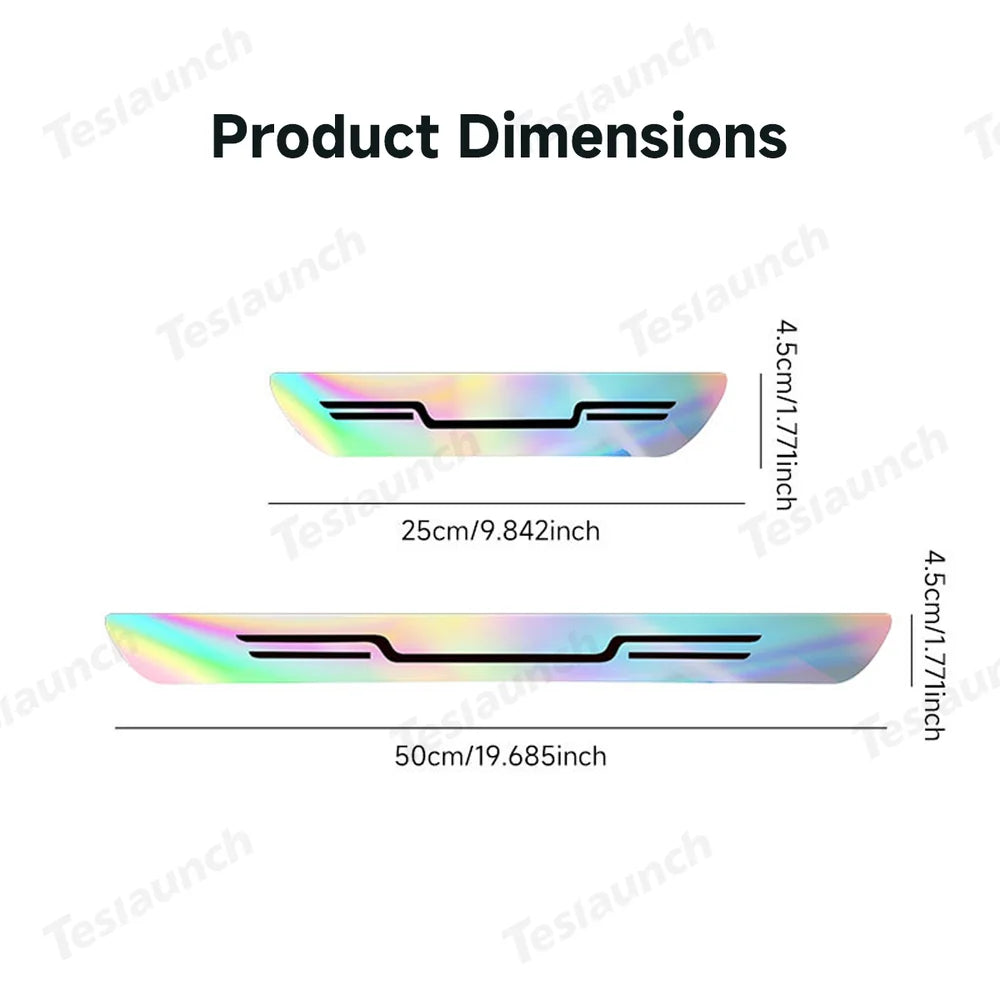 Durable Door Sill Guards with Laser-Finish for Tesla Model Y Upgrade (Set of 4) - Evooor