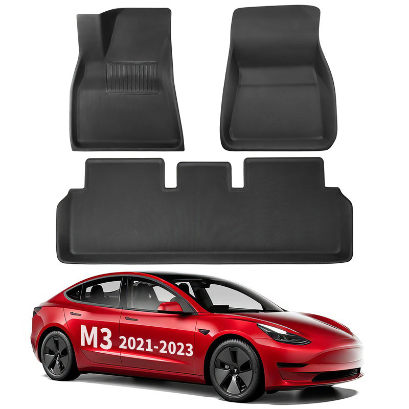 Model 3  All Weather XPE Interior Floor Mats Cargo Liners Set for Tesla (2021-2023)