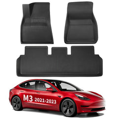 Model3 All Weather XPE Interior Floor Mats Cargo Liners Set paraTesla (2021-2023)