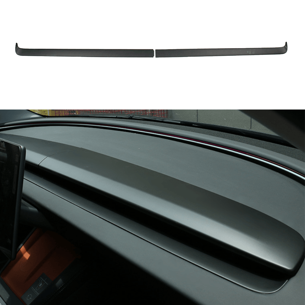 Carbon Fiber Pattern Split Dashboard Cover and Air Outlet Cover Set for Tesla Model 3 - Compatible with Highland 2024+ - Evooor