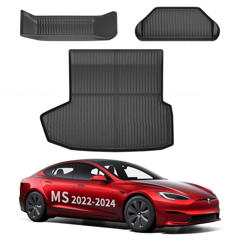 Model S All Weather TPE Interior Floor Mats Cargo Liners Set for Tesla (2022-2024) - Evooor