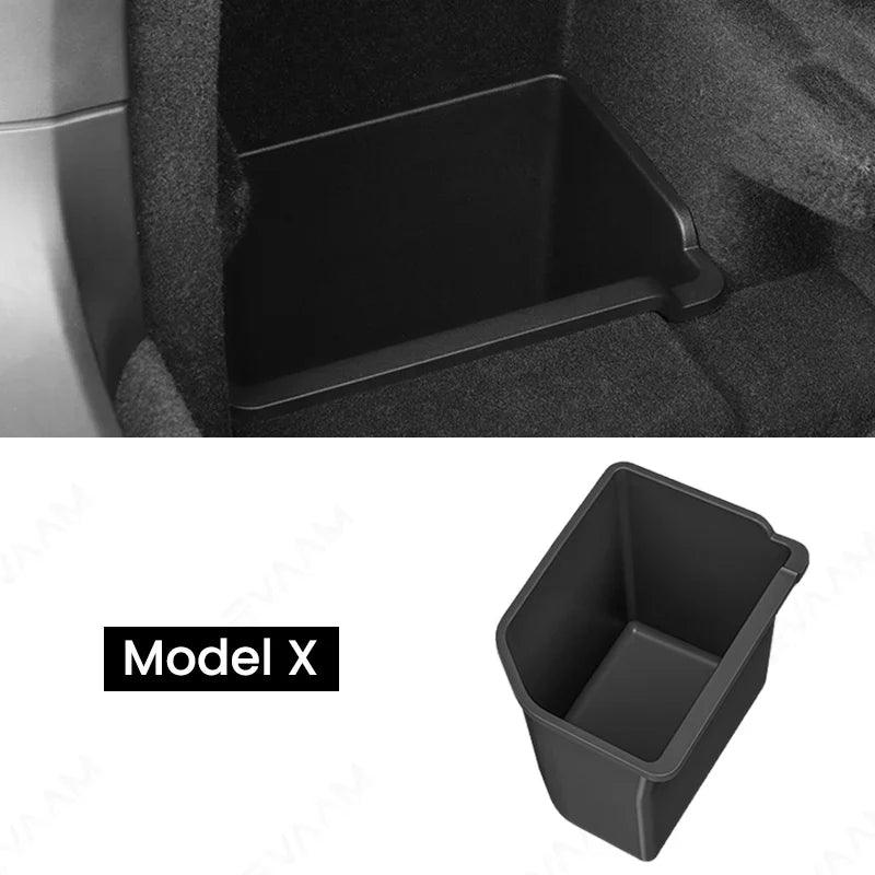 2023+ Tesla Model X Rear Trunk Side Storage Organizer - Convenient Box for Cargo Organization - Evooor