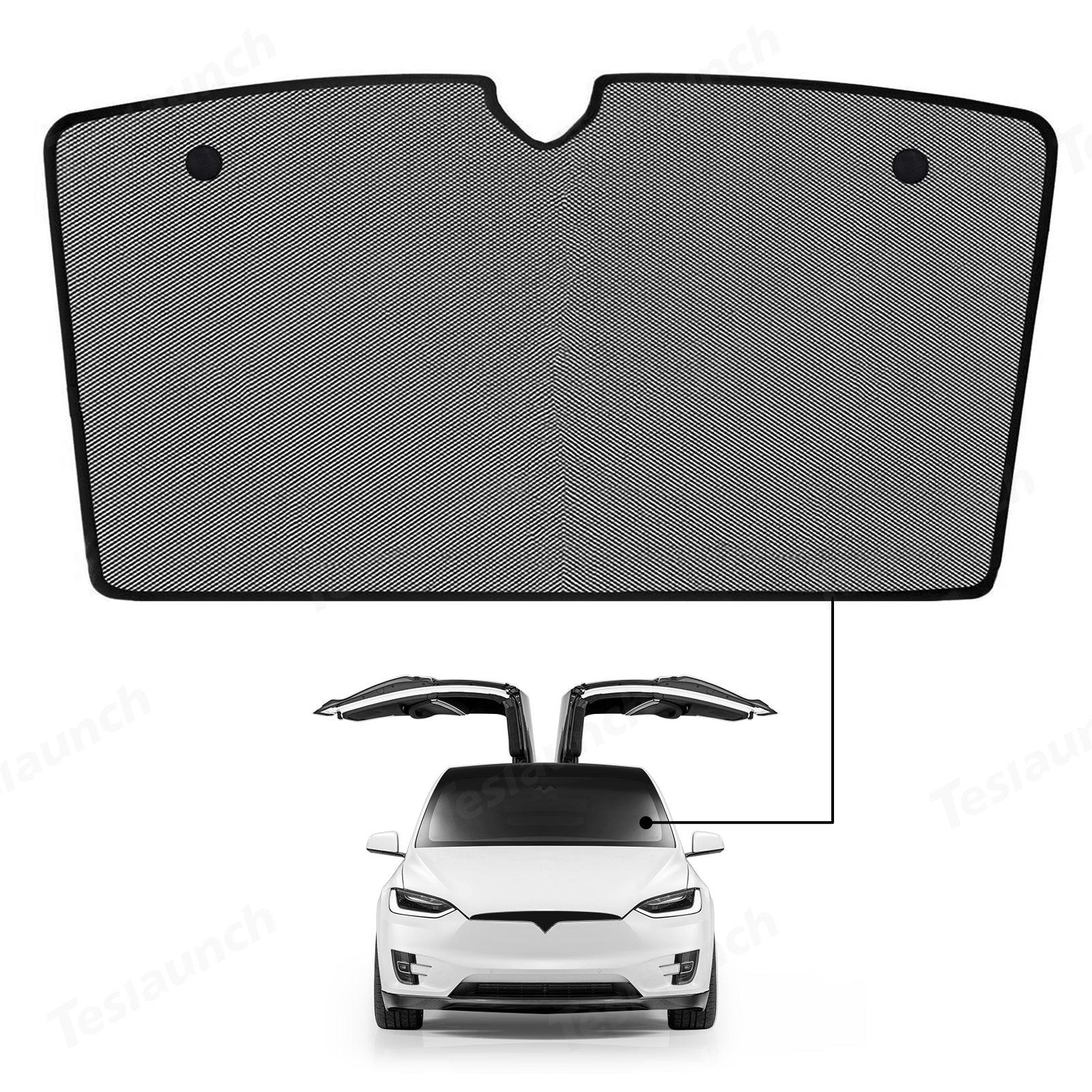 Custom Fit Front Sun Visor Sunshade for Tesla Model X (2021-2024) - Improve Sun Protection and Style with this Premium Accessory - Evooor