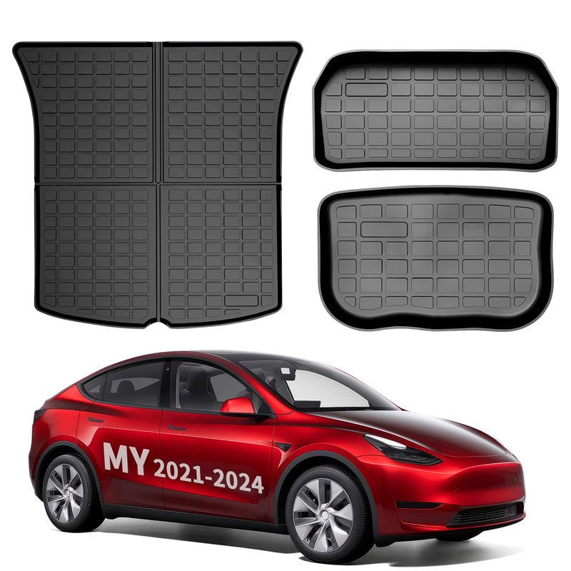 Model Y All Weather TPE Interior Floor Mats Cargo Liners Set for Tesla(2021-2024) - Evooor