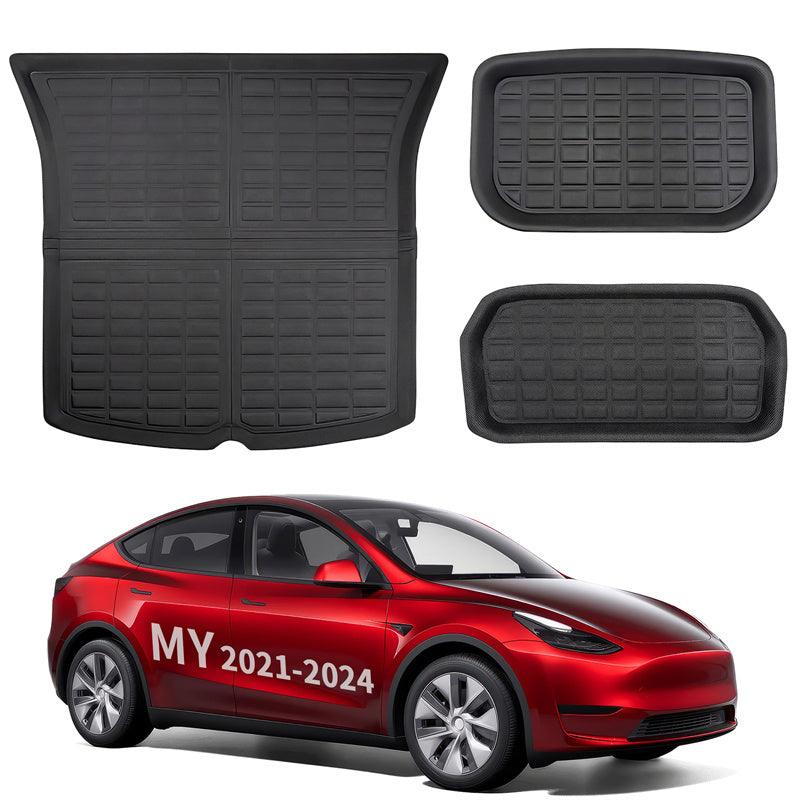 Tesla All Weather XPE Interior Floor Mats Cargo Liners Set for 2021-2024 Model Y 5 Seater - Evooor