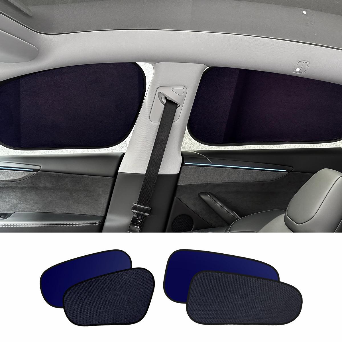Static Cling Mesh Insulated Side Window Sunshade For Tesla Model Y - Evooor