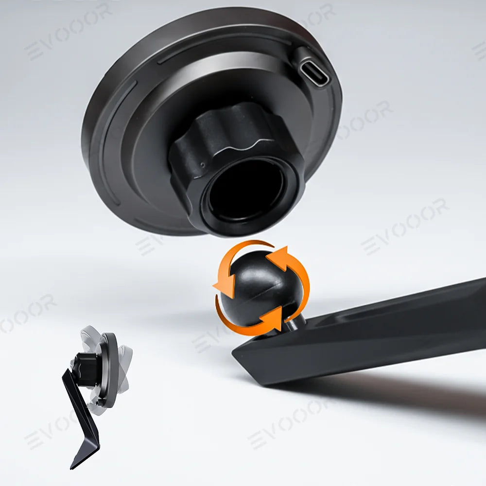 Model Support de téléphone magnétique pour tableau de bord et volant 3/Y, avec chargeur sans fil MagSafe. Tesla (2017-2025) 