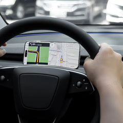Model Support de téléphone magnétique pour tableau de bord et volant 3/Y, avec chargeur sans fil MagSafe. Tesla (2017-2025) 