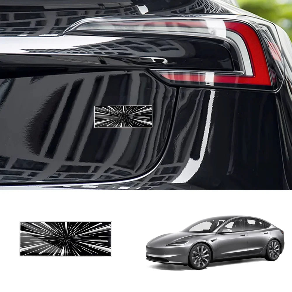 Highland 2024+ Tesla Model 3 Magnetic Time Tunnel Rear Emblem Badge Kit for Enhanced Style - Evooor