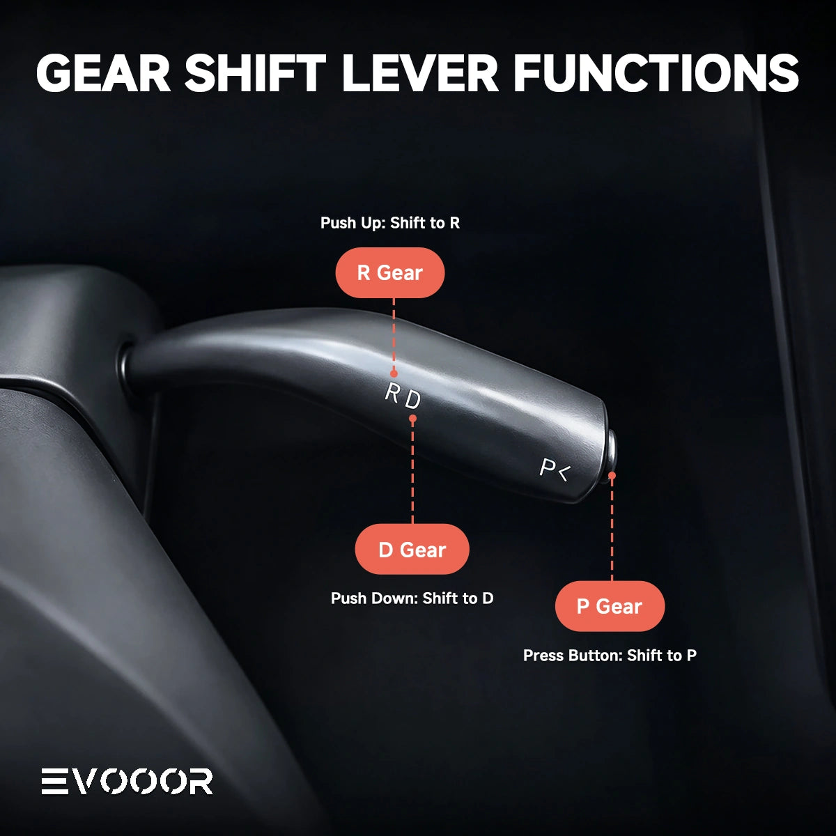 Model X/S OEM Stil Gear Shift Stalk Schalter Blécksignalhebel Kit fir Tesla