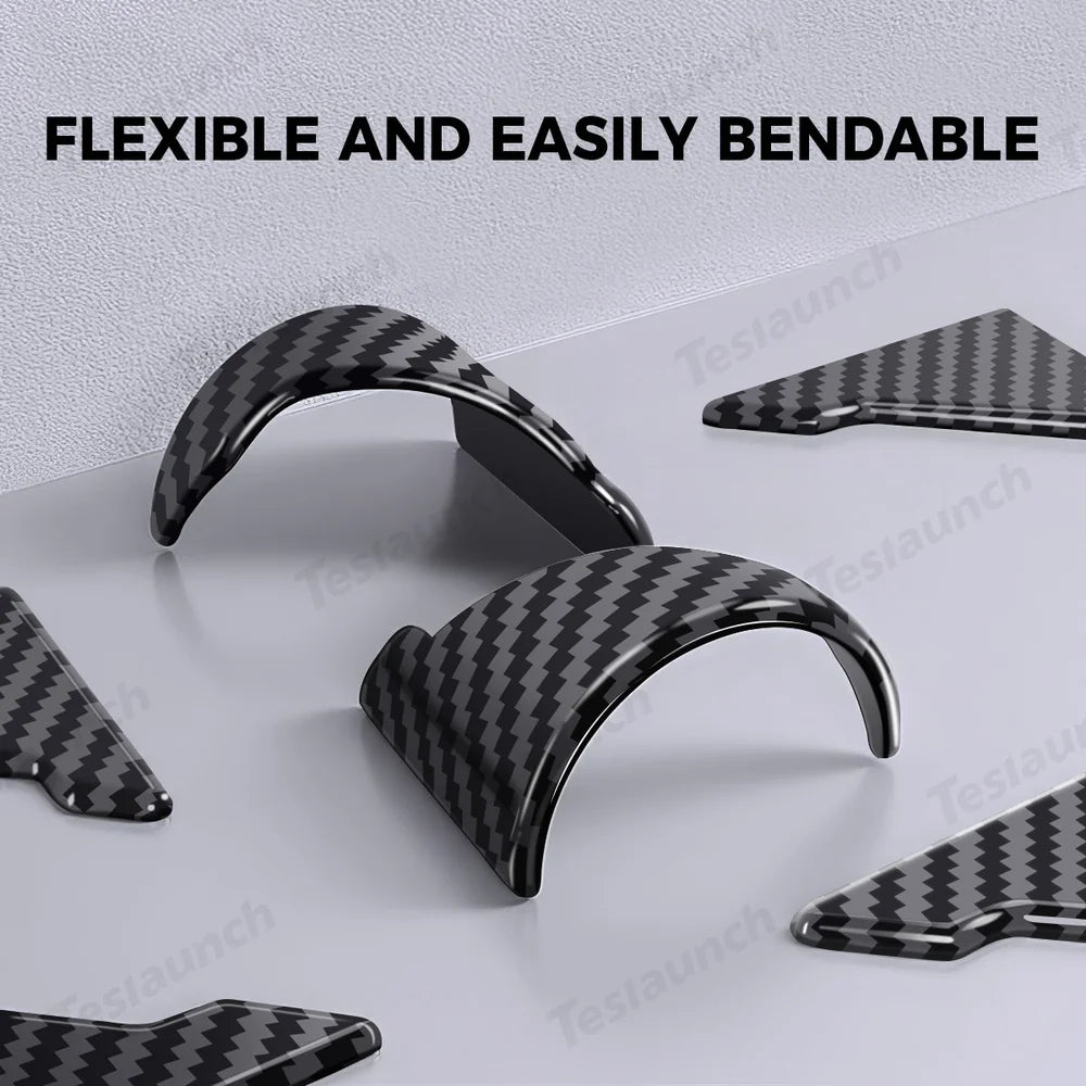 Universal PVC Carbon Pattern Car Door Corner Guards - Protect Your Vehicle with Style - Evooor