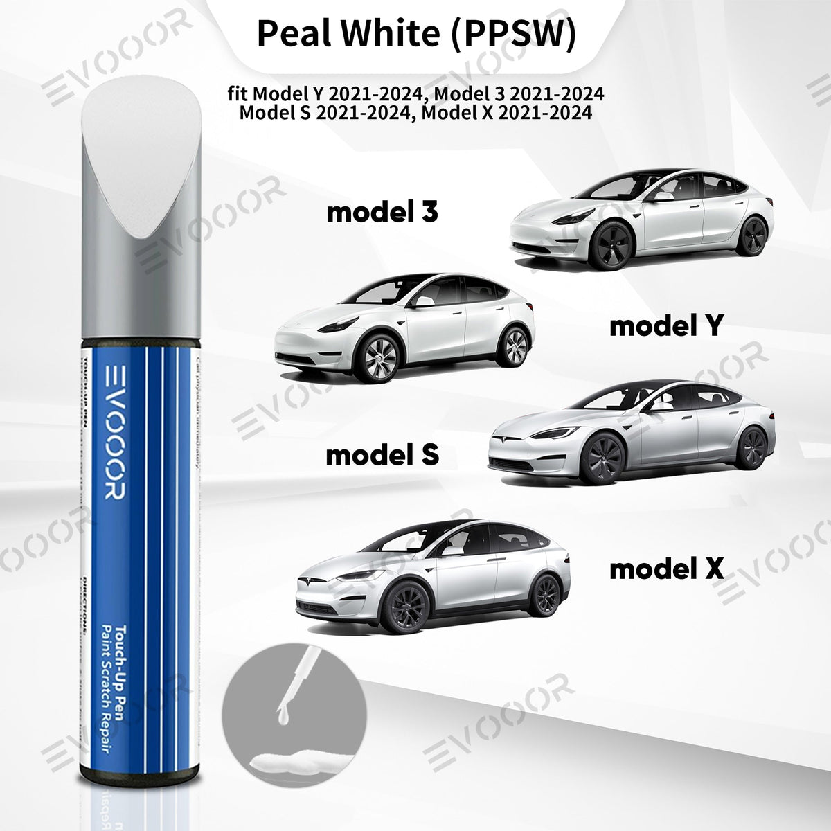 Model S Car Body Touch-Up Paint - Tesla Exact OEM Factory Body Color Paint Match