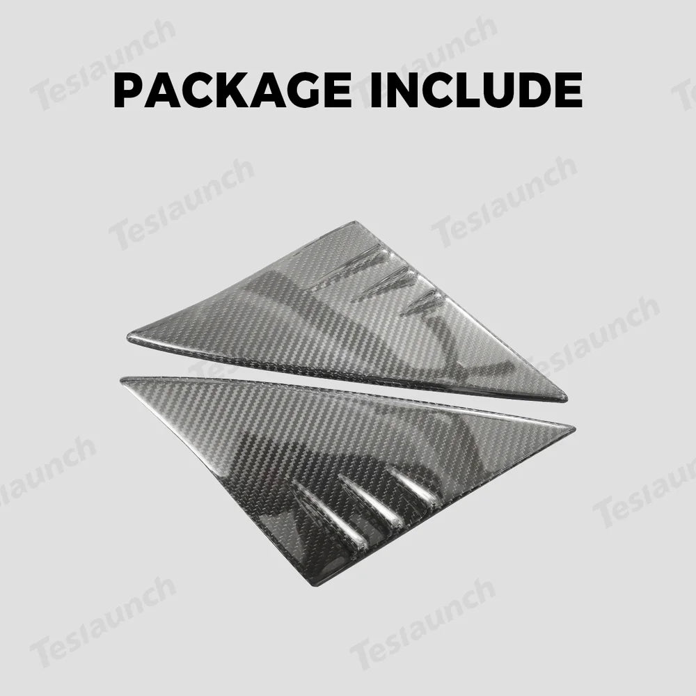 Premium Carbon Fiber A-Pillar Window Trim Upgrade Compatible with Tesla Model Y Beyond 2025 - Evooor