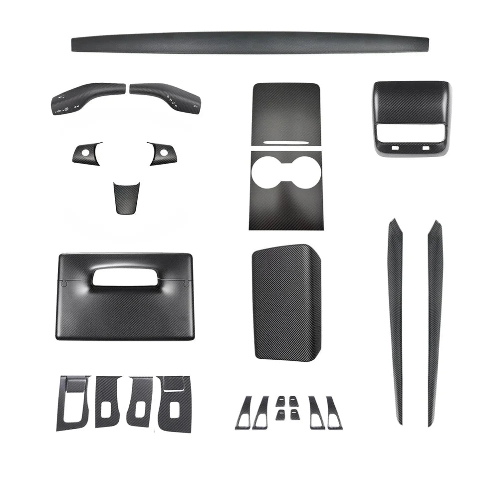 Kit de garniture intérieure en fibre de carbone de qualité supérieure pour Tesla Model 3 et Model Y-Améliorez votre intérieur avec des habillages de haute qualité