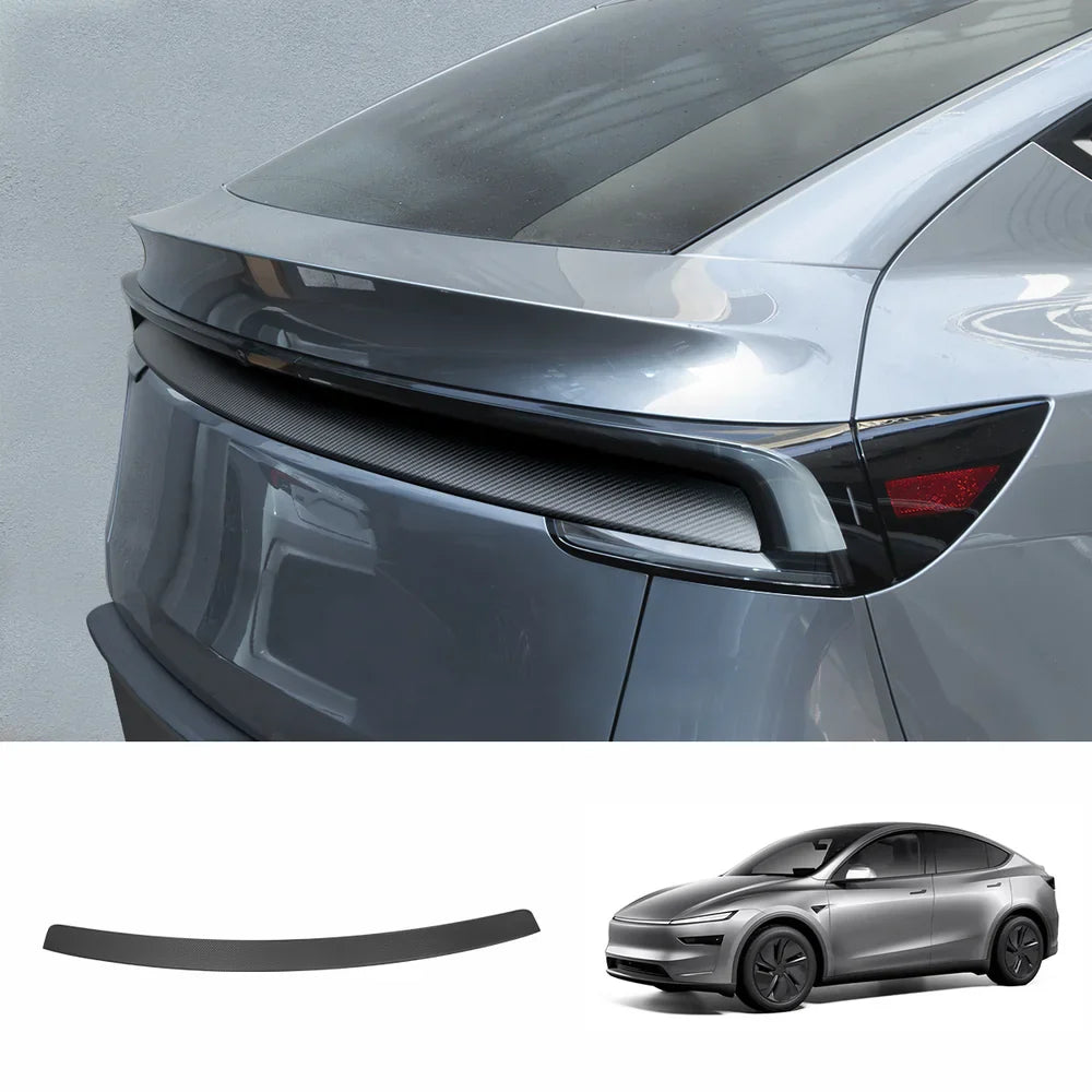 High-Quality Carbon Fiber Rear Tailgate Trim for Tesla Model Y - Enhance Your Vehicle's Style with This Juniper 2025+ Trim Piece - Evooor