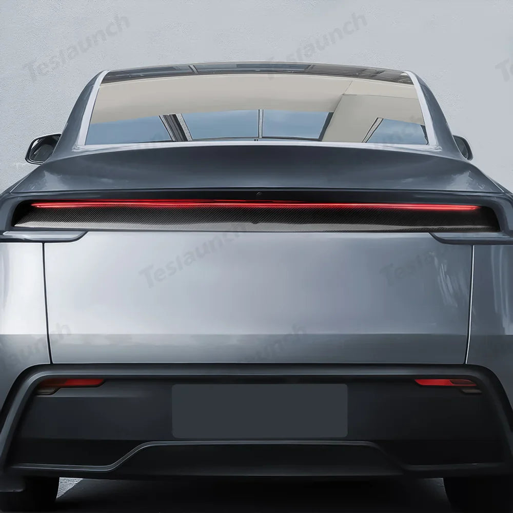 High-Quality Carbon Fiber Rear Tailgate Trim for Tesla Model Y - Enhance Your Vehicle's Style with This Juniper 2025+ Trim Piece - Evooor