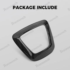 Tesla Model Y Juniper 2025+ - Upgraded Center Trim Cover in Genuine Carbon Fiber for Steering Wheel Airbag - Evooor