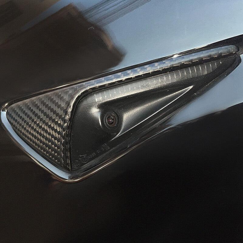 Tesla Model S/X/3/Y [Real Carbon Fiber] Turn Signal Cover(1 Pair) (2016-2023) - Evooor